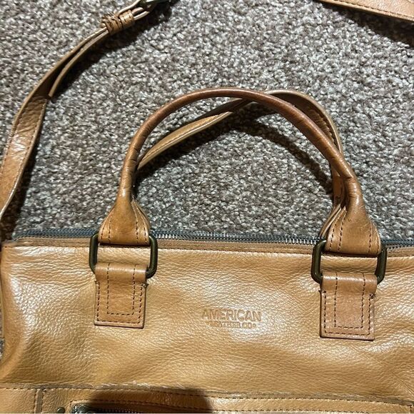American Leather Co Jamestown light brown leather tote - Picture 10 of 16